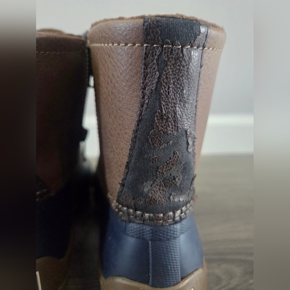 Sperry Womens Brown & Navy Duck Boots Size 7 - Picture 6 of 7